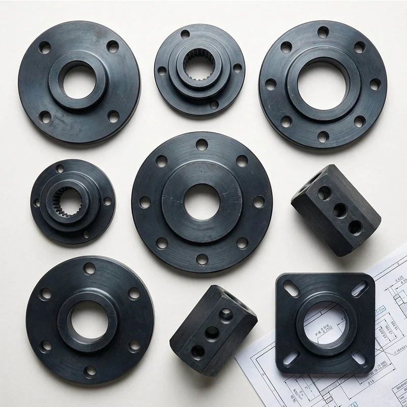 Custom CNC Milled Carbon Steel 4140 Structural Flange and Coupling for Industrial Equipment with ±0.01mm