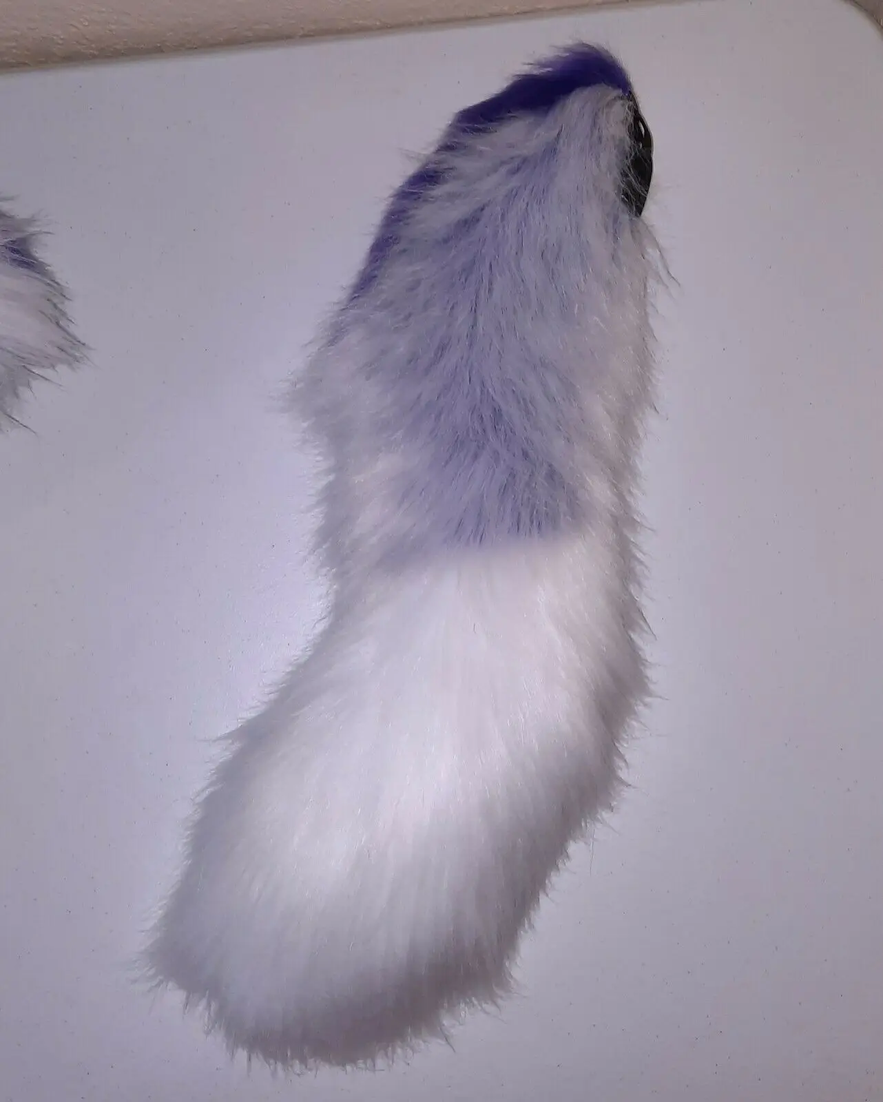 Purple Plush Cat Fursuit Partial Animal Costume Kitty Mascot Head and Tail