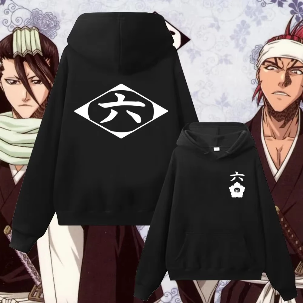 Sudadera con Capucha con Estampado de Bleach Zaraki Kenpachi Kusajishi Yachiru, Anime Popular, Ropa Casual de Calle para Hombres y Mujeres, Manga Larga