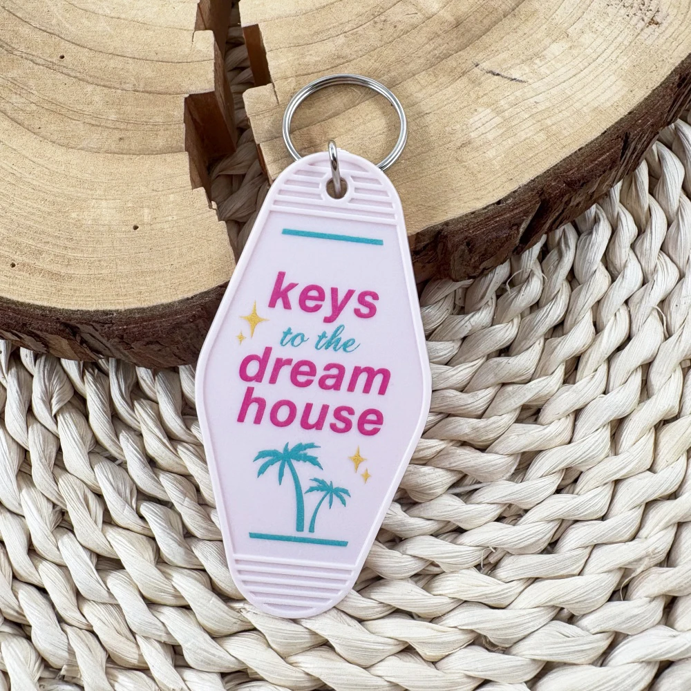 لطيف إقتباس مفاتيح إلى بيت الأحلام المفاتيح دمية مستوحاة موتيل كيرينغ الرجعية الوردي مفتاح العلامة المشجعين جمع اكسسوارات شخصية