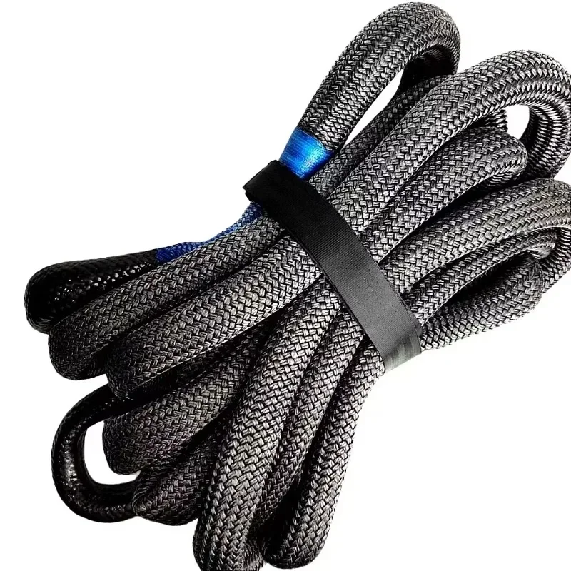 

High-strength 25mm * 9m Off-road Vehicle Traction Rope, Double Braided Nylon With High Elasticity, Rescue Rope