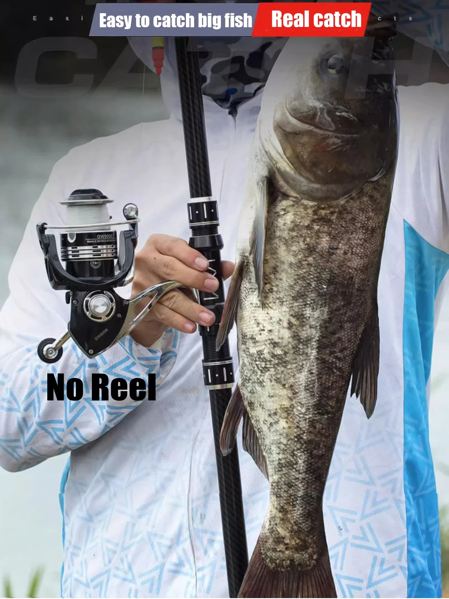 2.1-4.5M Telescopic Fishing Rod Carbon Spinning Fishing Pole Boat Saltwater Freshwater Beach Rock Surfcasting Baitcasting Rod - Image 5