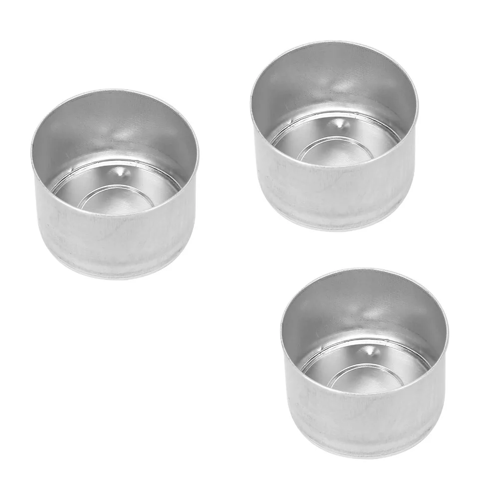 50 Pack Aluminum Shell Tea Light Candle Cups 1.5 Inch Heat Resistant Candle Making Supplies Silver Color Longer Life