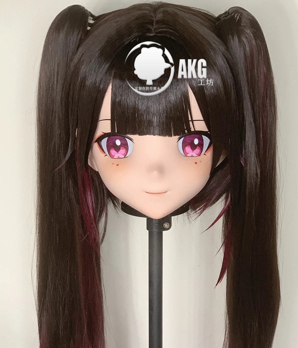 (AL06)Customize Character Crossdressing Female/Girl Resin Full/Half Head With Lock Anime Cosplay Japanese Animego Kigurumi Mask