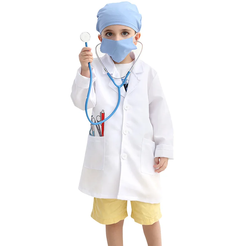 

Green Hospital Enfant Nurse Scrub Set Fancy Dress Up Unisex Enfants Surgical Uniform Suit Niño Doctor Outfit Halloween Costume