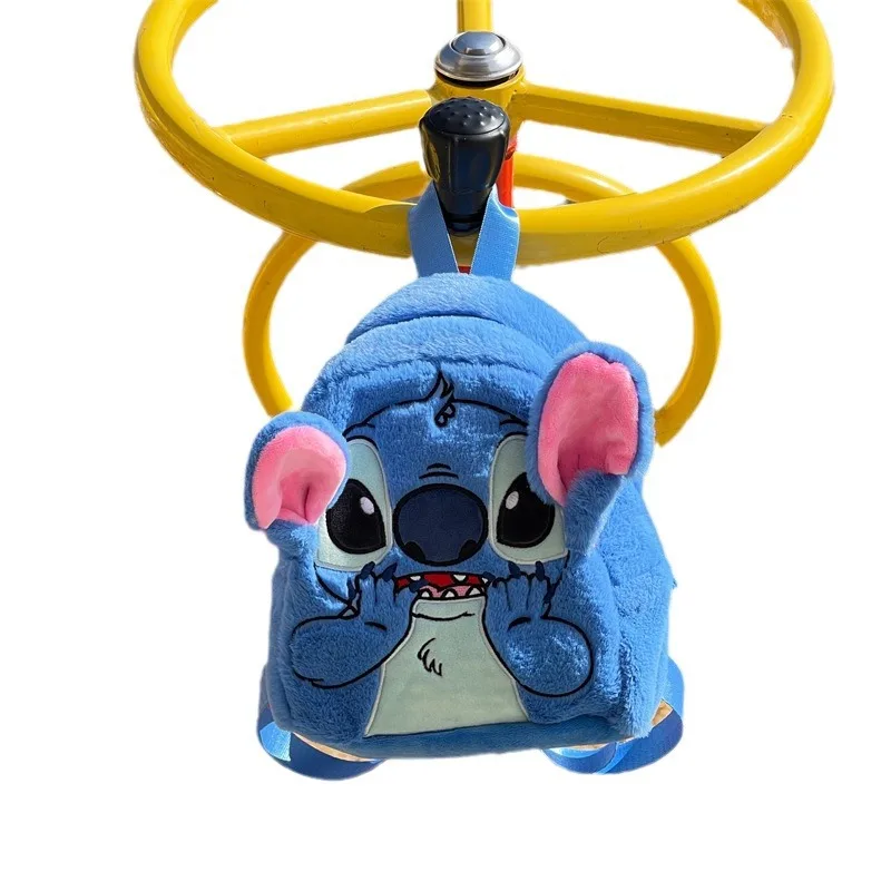 Stitch plecak dziecięcy chłopcy dziewczęta Anime Kawaii Cartoon Disney Stitch nowy pluszowy plecak Cartoon modny plecak damski