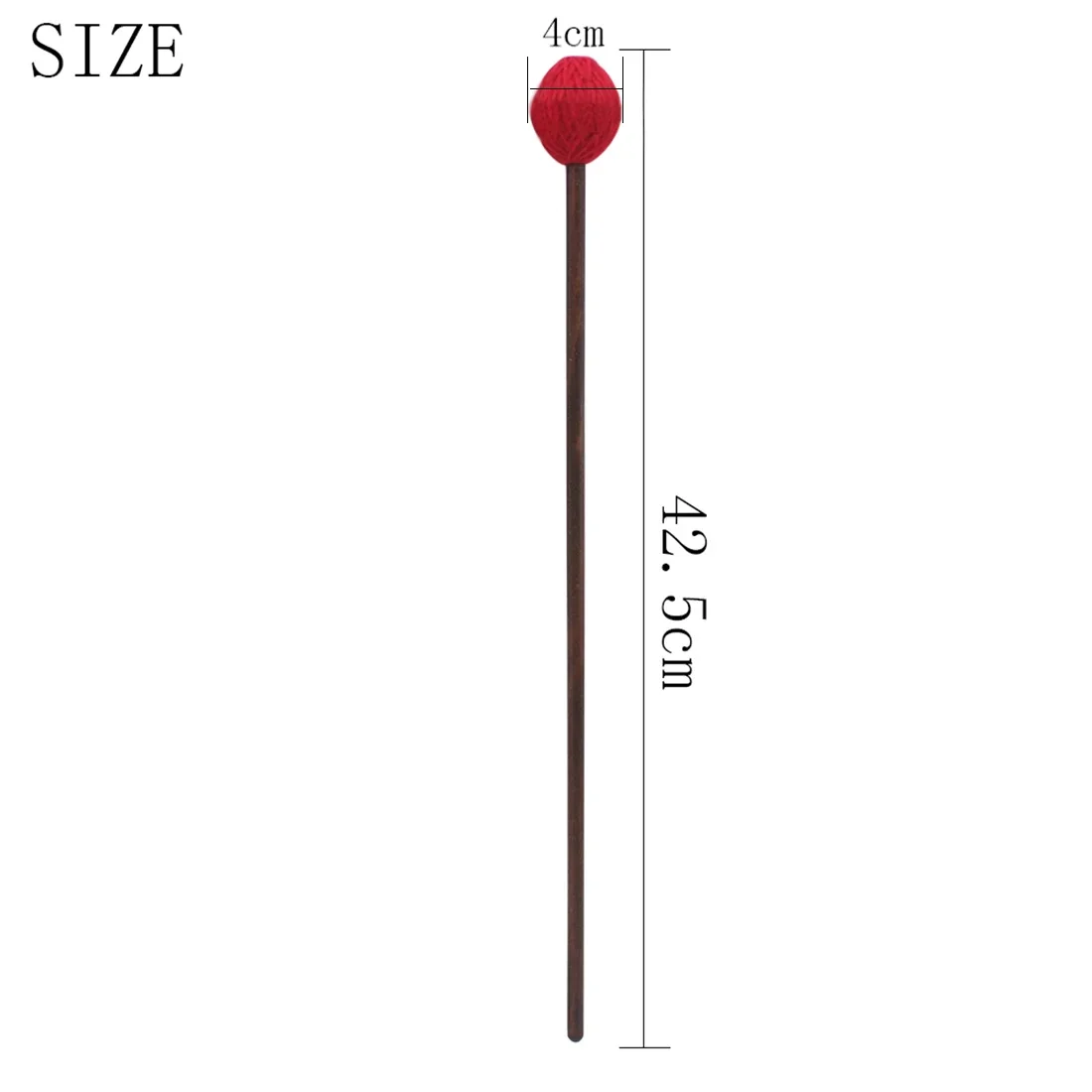 Drumstick Marimba Mammer 1 Pair Percussion Instrument Accessories Intermediate Marimba Mallets Professional Xylophone Mallet Red