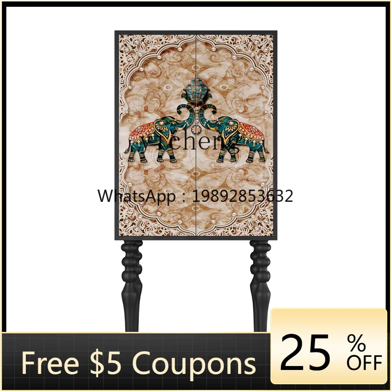 

ZZ XL Solid Wood Cabinet Living Room TV Side Decorative Locker Storage Cabinet