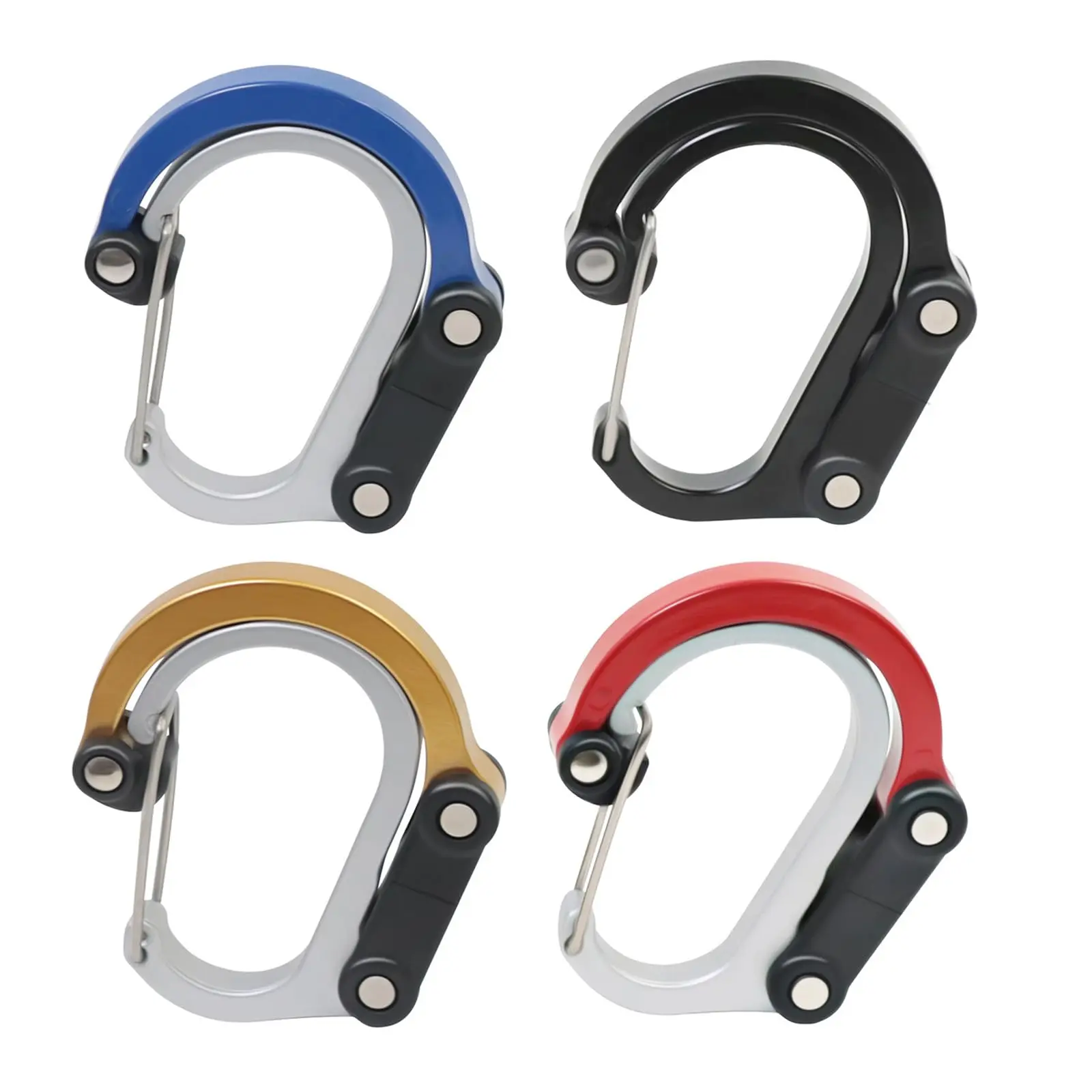 1pc Multicolor Heavy Duty Carabiner Clip Outdoor Camping Gear Spring Snap Hook Hiking Keychain Hanging Buckle Utility Hooks