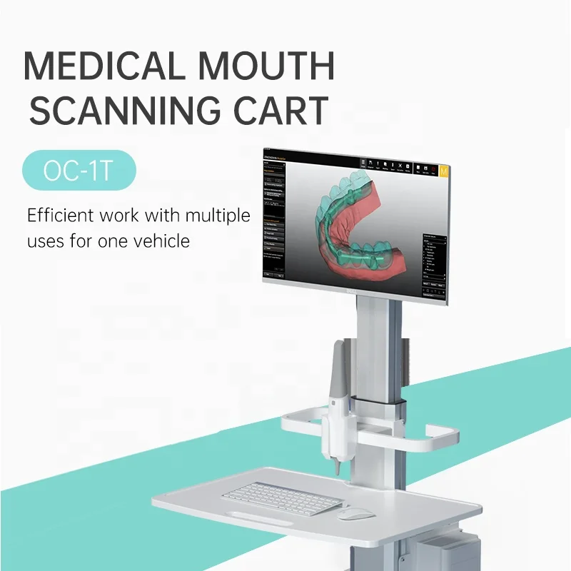

Luxurious Style Dentals Oral Scanning Cart With Monitors Mount And Oral Scanner Holder Dentals Clinic Hospital Cart For Salons