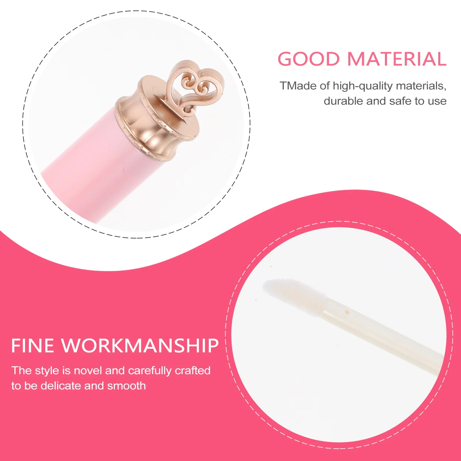 

4pcs Gloss Tube Container Refillable Empty Bottles Heart Shaped Durable Abs Lightweight Portable Balm Tube Makeup Storage Diy