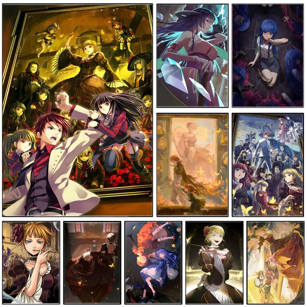 Mystery Anime U-Umineko When They Cry Poster  Self-adhesive Art Waterproof Paper Sticker Coffee House Bar Room Wall Decor