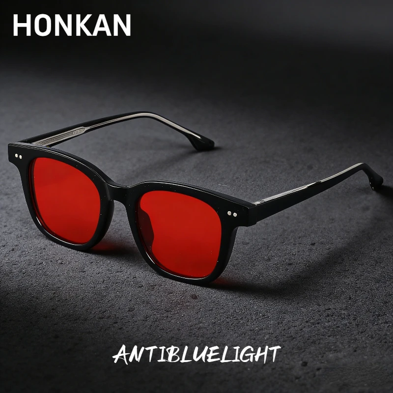 

Очки премиум-класса с защитой от синего света, красные тонированные линзы, оправа TR90, компьютерные игровые очки, ультралегкие, для мужчин и женщин, желтые линзы, очки для зрения