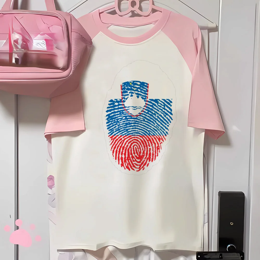 Slovenia t-shirts women soft fabric trendy tshirt girl designer streetwear manga clothes