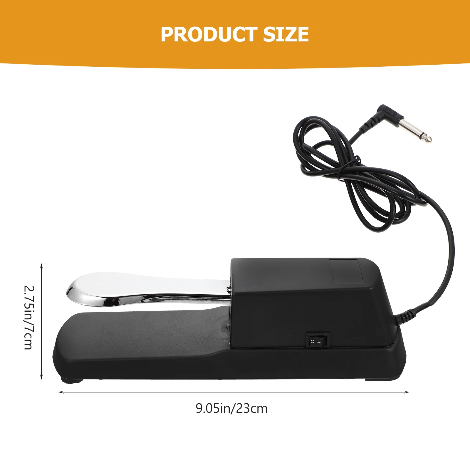 

Piano Sustain Pedal Universal Compatible with Electronic Keyboard Drum Synthesizer Non-Slip Stable Foot Pedal Piano Accessory
