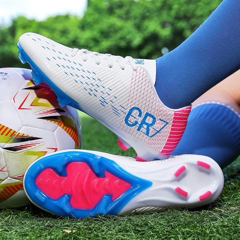

Лидер продаж, белые футбольные бутсы для мужчин и женщин, дешевые уличные футбольные бутсы FG/TF, мужские кроссовки с низким вырезом для футзала, нескользящие тренировочные кроссовки