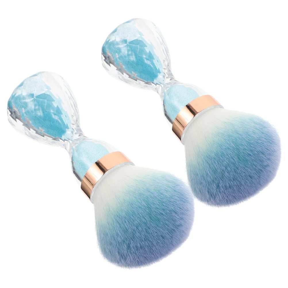 

2 Pcs Ultraviolet Light Beauty Tools Nail Detail Brush Sand Fingernail Cleaning