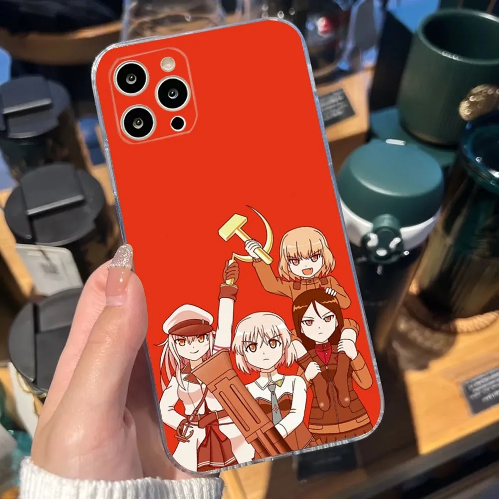 Girls Und Panzer  Phone Case For iPhone Apple 15,14,13,12,Mini,11,Pro,Max,Plus,X,XR,XS,8,SE,2020,Plus Transparent Cover