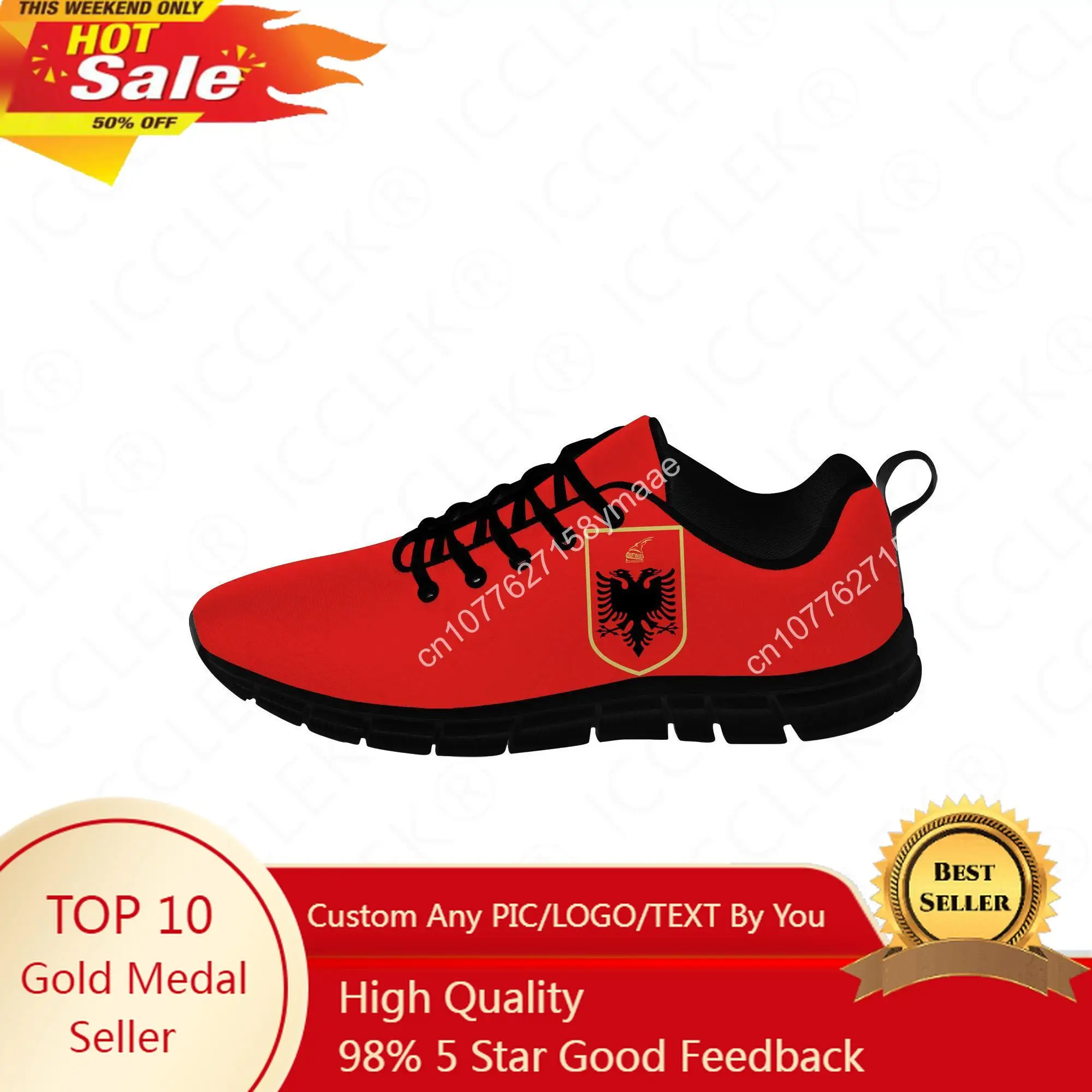 

Albania Flag Eagle Sneakers Mens Womens Teenager Casual Shoes Canvas Running Cloth Shoes 3D Print Breathable Lightweight shoe