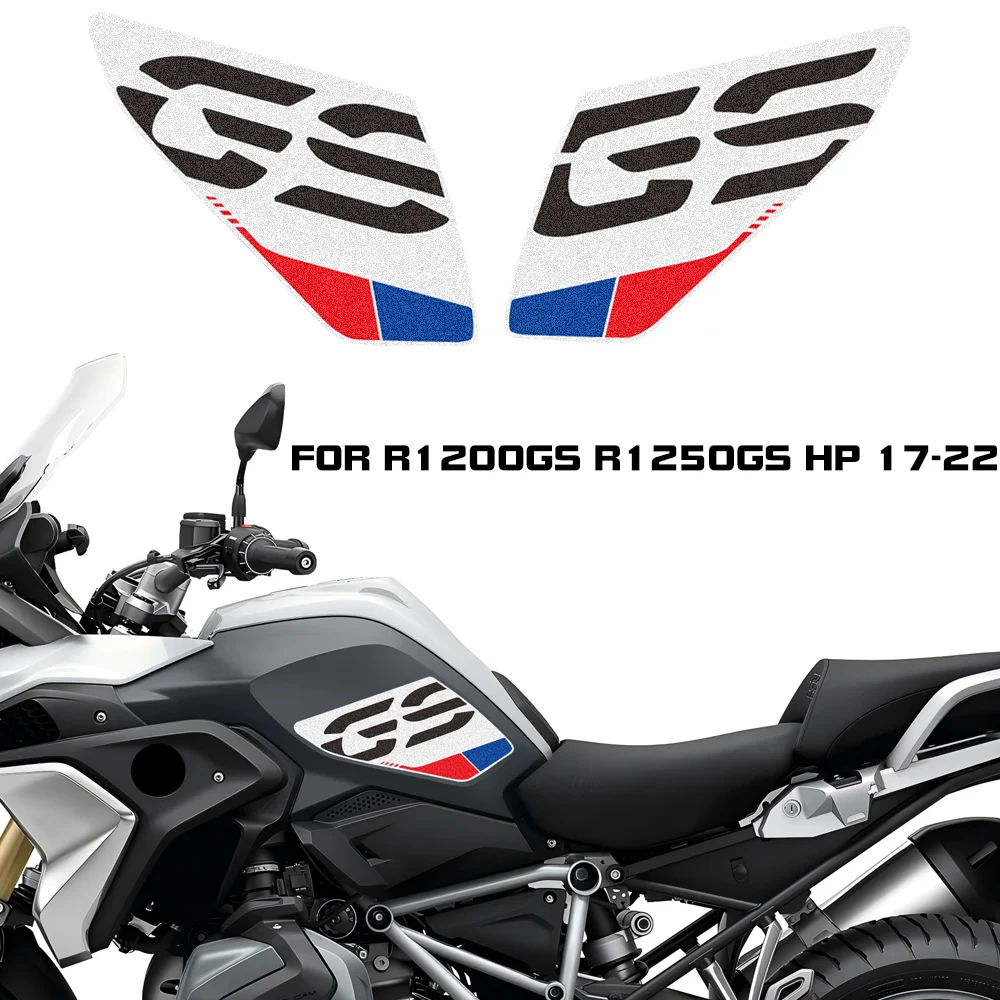 For R1200GS R1250GS HP 2017-2022 R 1200 1250 GS Motorcycle Non-slip Side Fuel Tank Stickers waterproof pad stickers