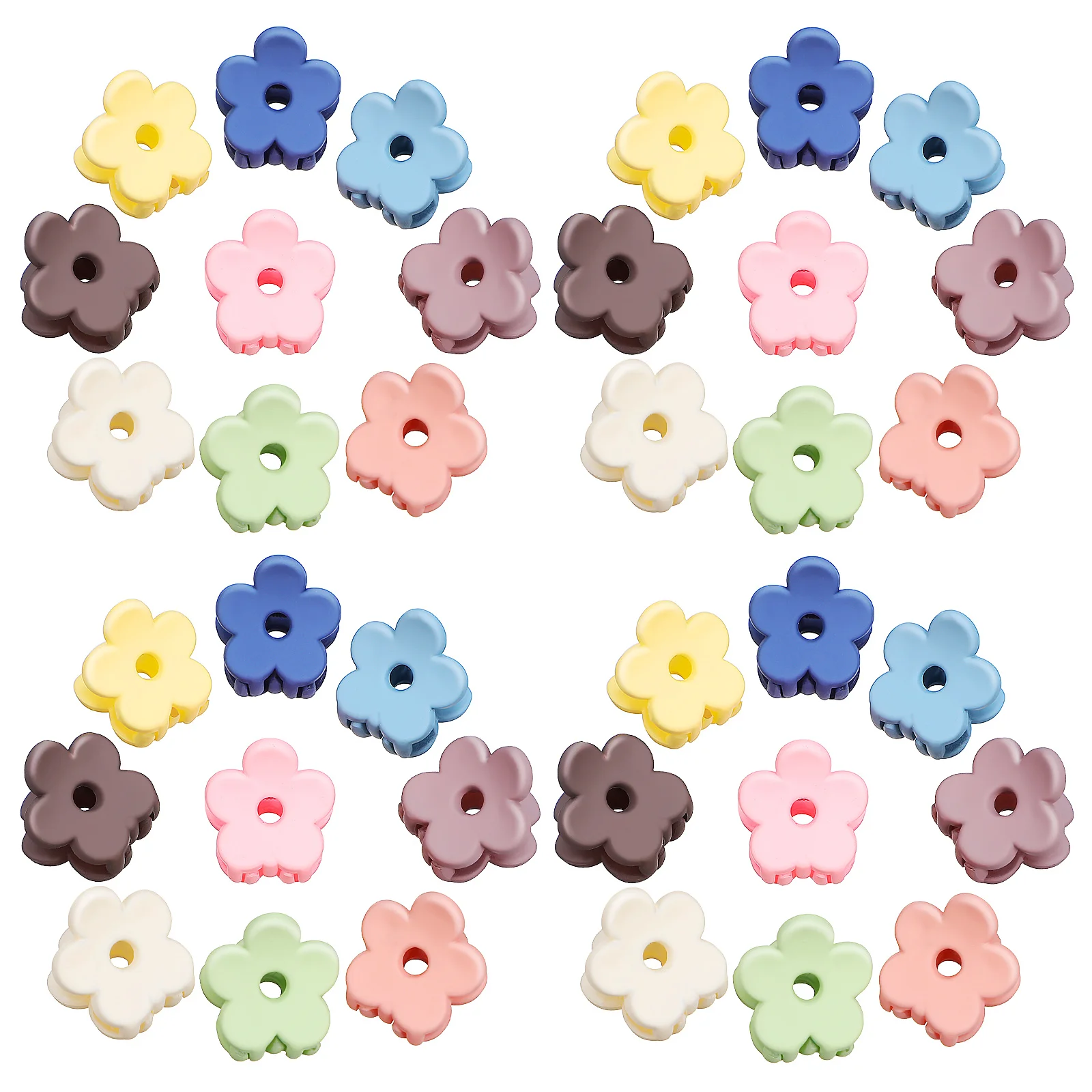 

40 Pcs Flower Mini Hair Clip Decorative Clips Baby Girl Accessory Clamp Small Claw The Flowers Cute Accessories