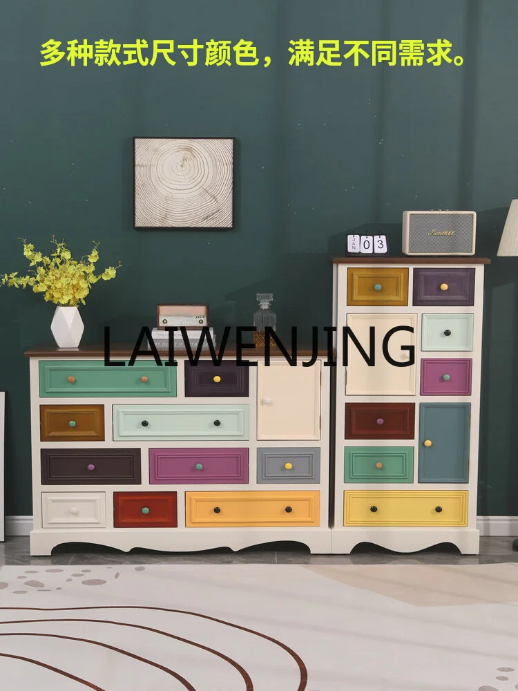 

RWJ American Country Solid Wood Multi-Functional Color Drawer Storage Chest of Drawers