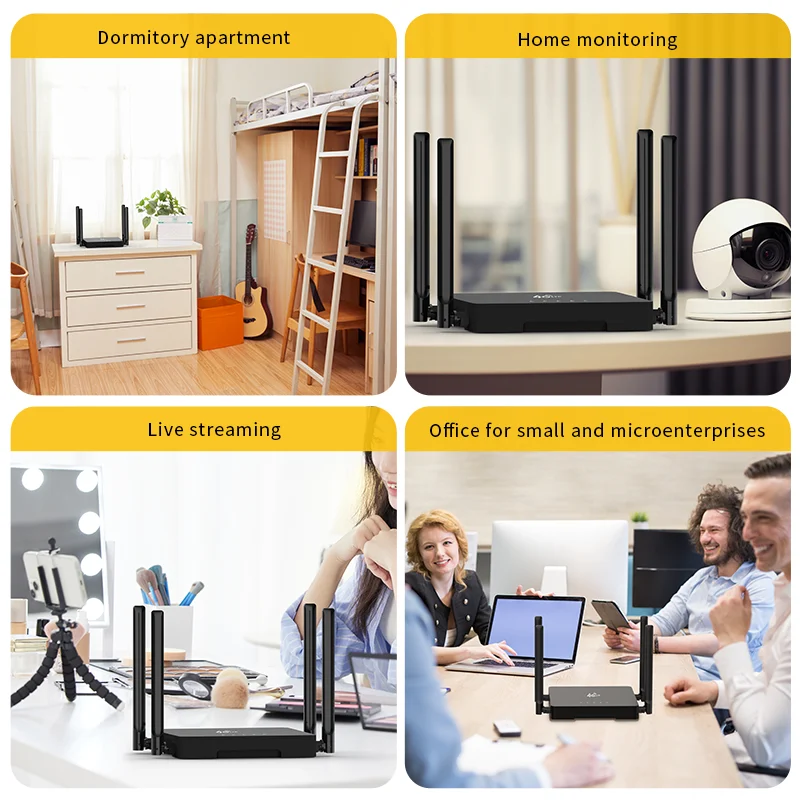 Plery wifi4 4g roteador 300mbps lte roteadores tipo-c/dc potência roteador sem fio 4*5dbi antenas nano cartão sim 4g para com fio/wifi cat.4