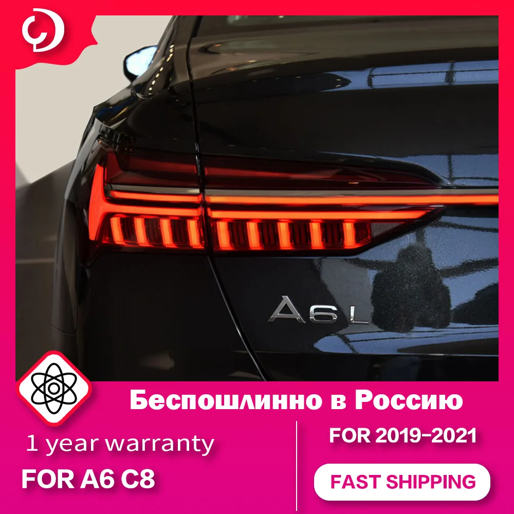 

AKD Car Styling Taillights for Audi A6 2019-2021 A6L C8 LED Taillights DRL With Middle Light Turn Signal Accessories