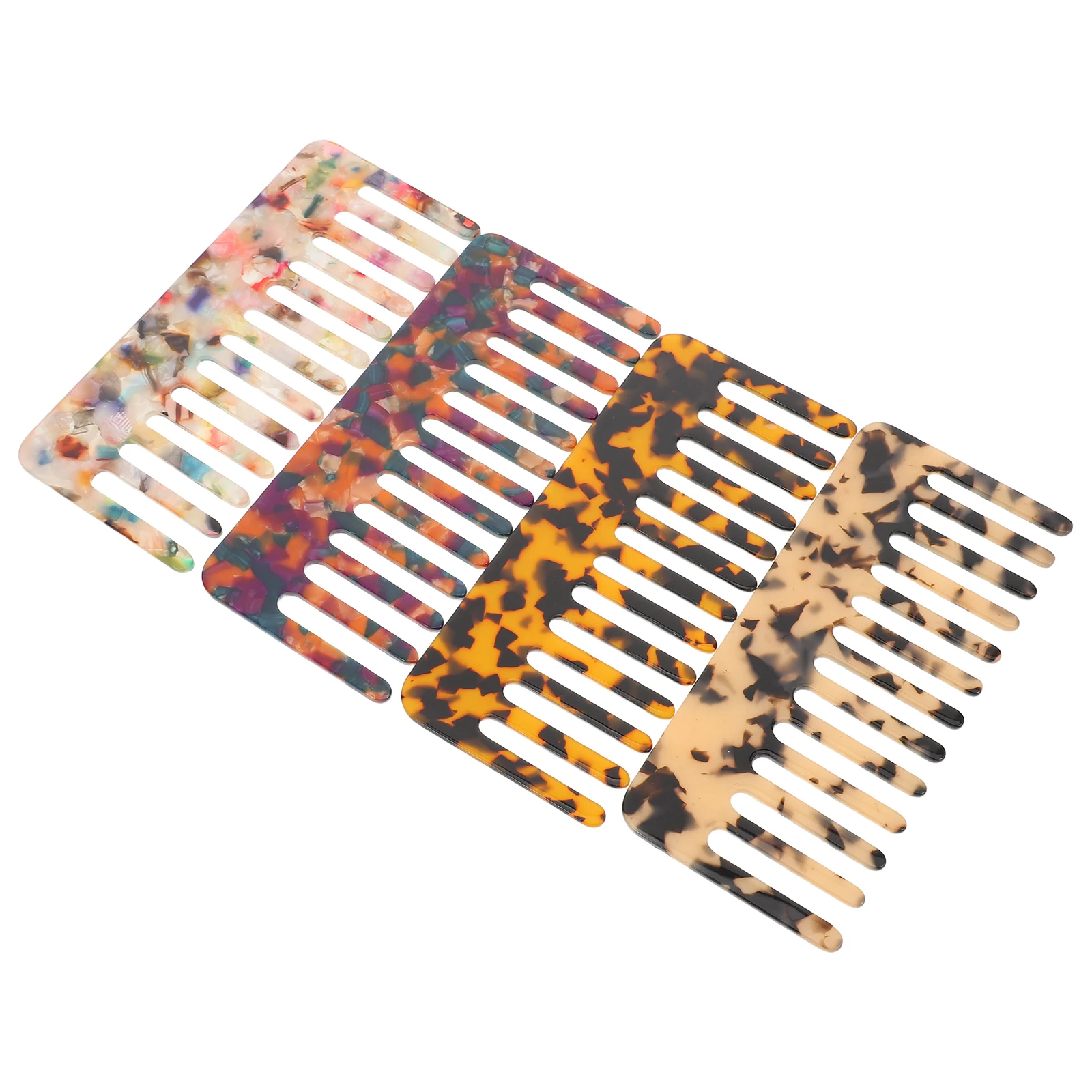 

4 Pcs Anti-static Comb French Side Hair Acetate Women Large Tooth Combs for Decorative Acetic Acid Girl