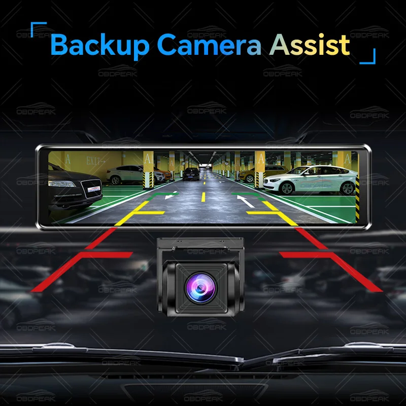 D90 RearView Mirror 4G Android 14 Car DVR GPS Navigation ADAS 1080P 4G+64G Carplay Android Auto Dashcam Video Recorder Dual Len view 6