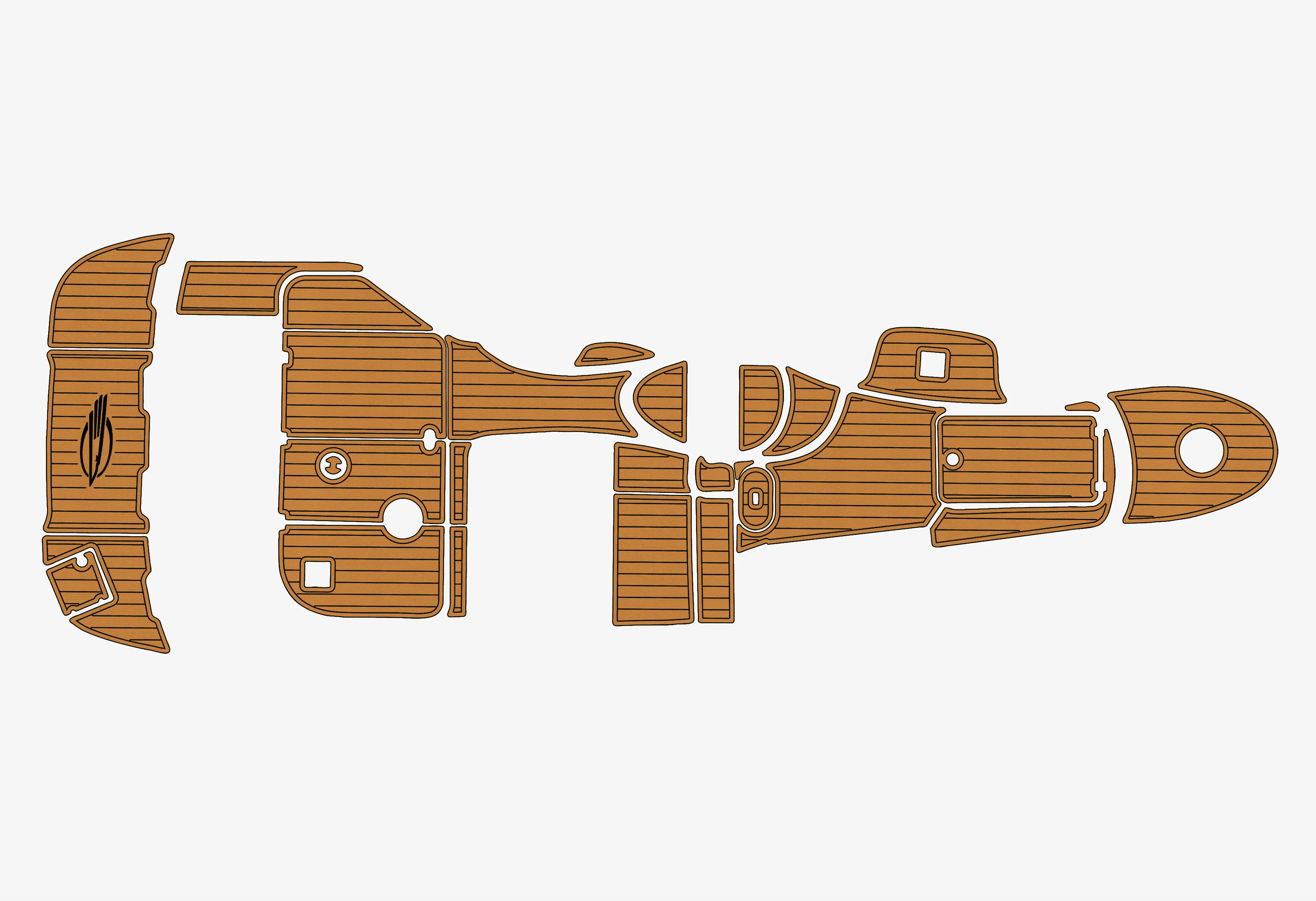 

2006-2009 Chaparral 290 Signature 1/4 дюйма, 6 мм, пена EVA, нескользящий ПВХ, настил из тикового дерева, морской коврик,...ek, водный ковер, морской пол