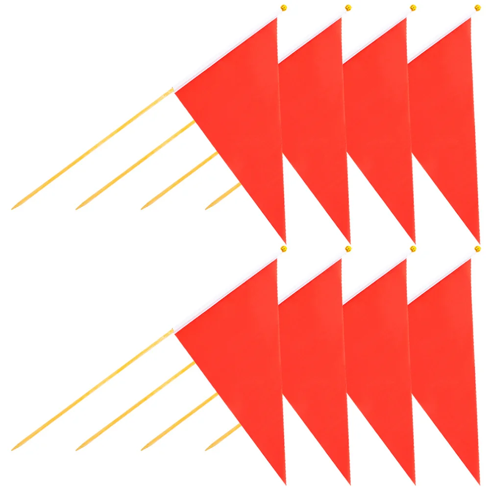 8 pçs bandeiras de marcação de jardim durável bambu poliéster cores brilhantes sistema sprinkler identificação quintal gramado suprimentos