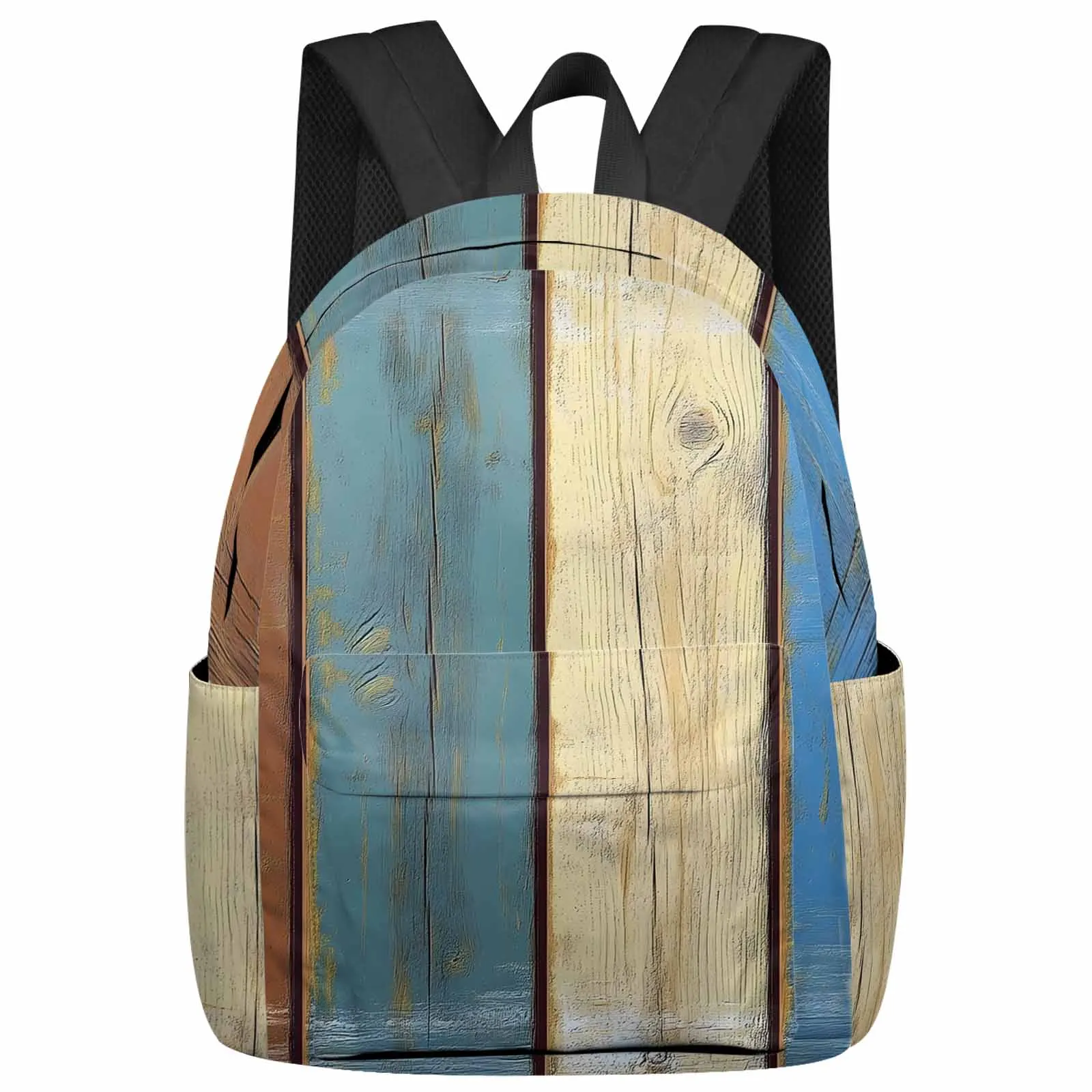 

Retro Style Wood Backpack School Bags for Teenagers Students Laptop Bag Women's Casual Travel Backpack