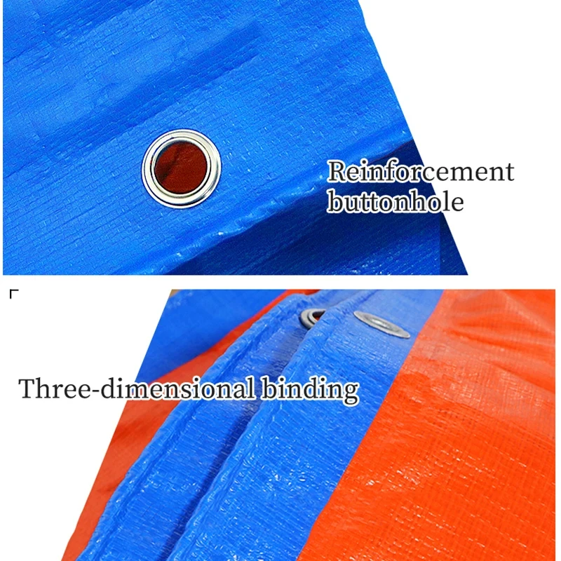 Tarpaulin 2m*1 2 3m*3 4 Awning Outdoor Blue Anti-Uv Tarp Rectangle Rain Shade Canopy Cover Camping Patio Car Beach Tent Carport