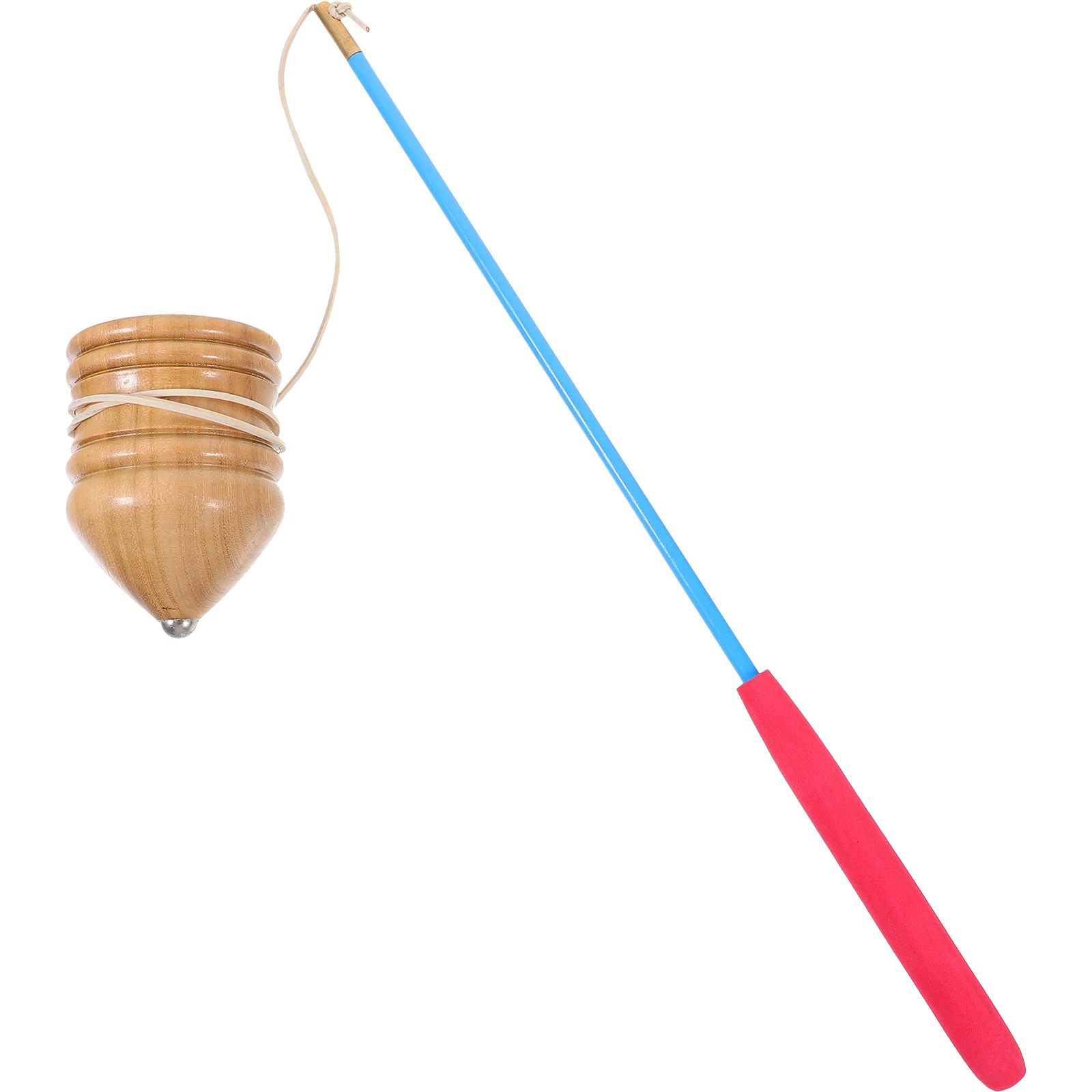 

Solid Wood Spiral Top Gyro Peg-top Wooden Overhead Toy Bamboo Tops for Kids Child