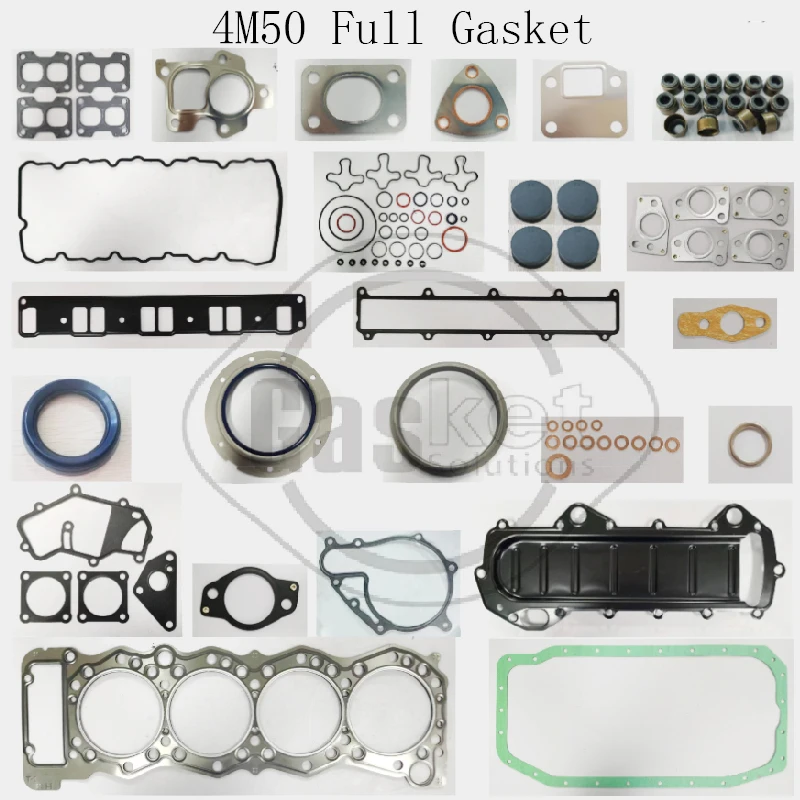 For Mitsubishi construction vehicle truck Engine 4M50 4M50T Full Gasket Kit Gasket Set ME994509 engineering truck