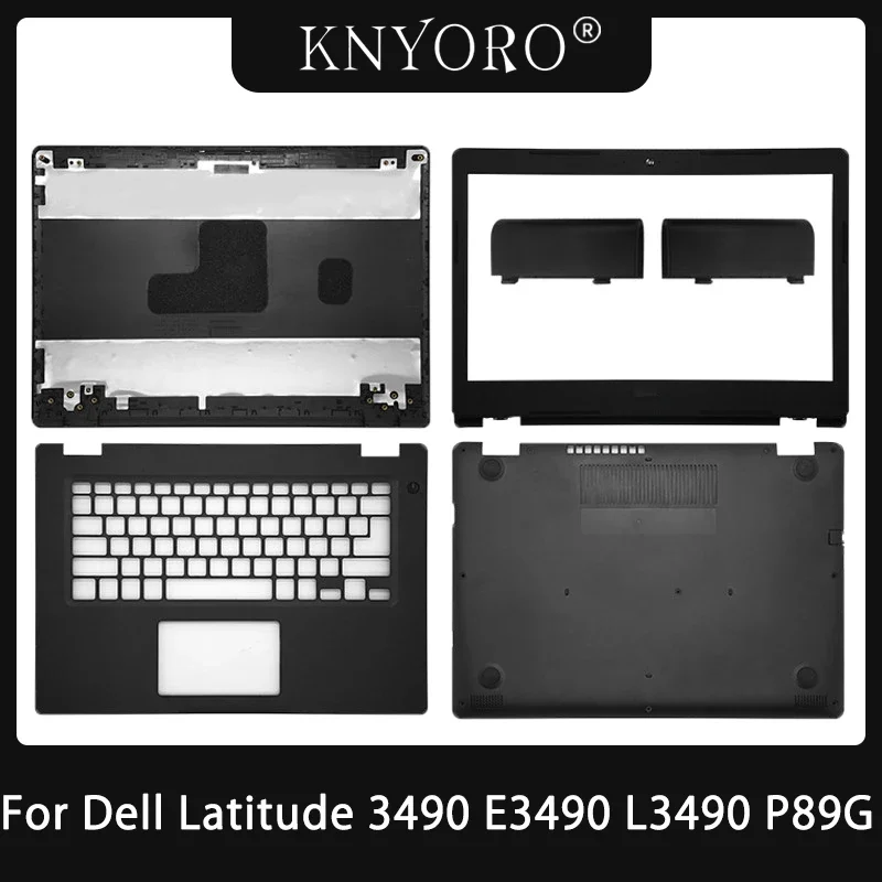 NEW For Dell Latitude 3490 L3490 E3490 P89G Laptop LCD Back Cover Bezel Frame Upper Palmrest Bottom Base Case Hinges Cover Black