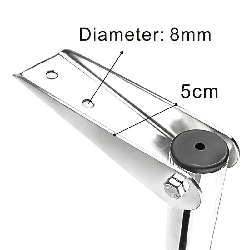 ABLN-السلم البحري من الفولاذ المقاوم للصدأ يتميز بتصميم قابل للطي والتلسكوبي، وإكسسوارات القوارب، 4 خطوات #4