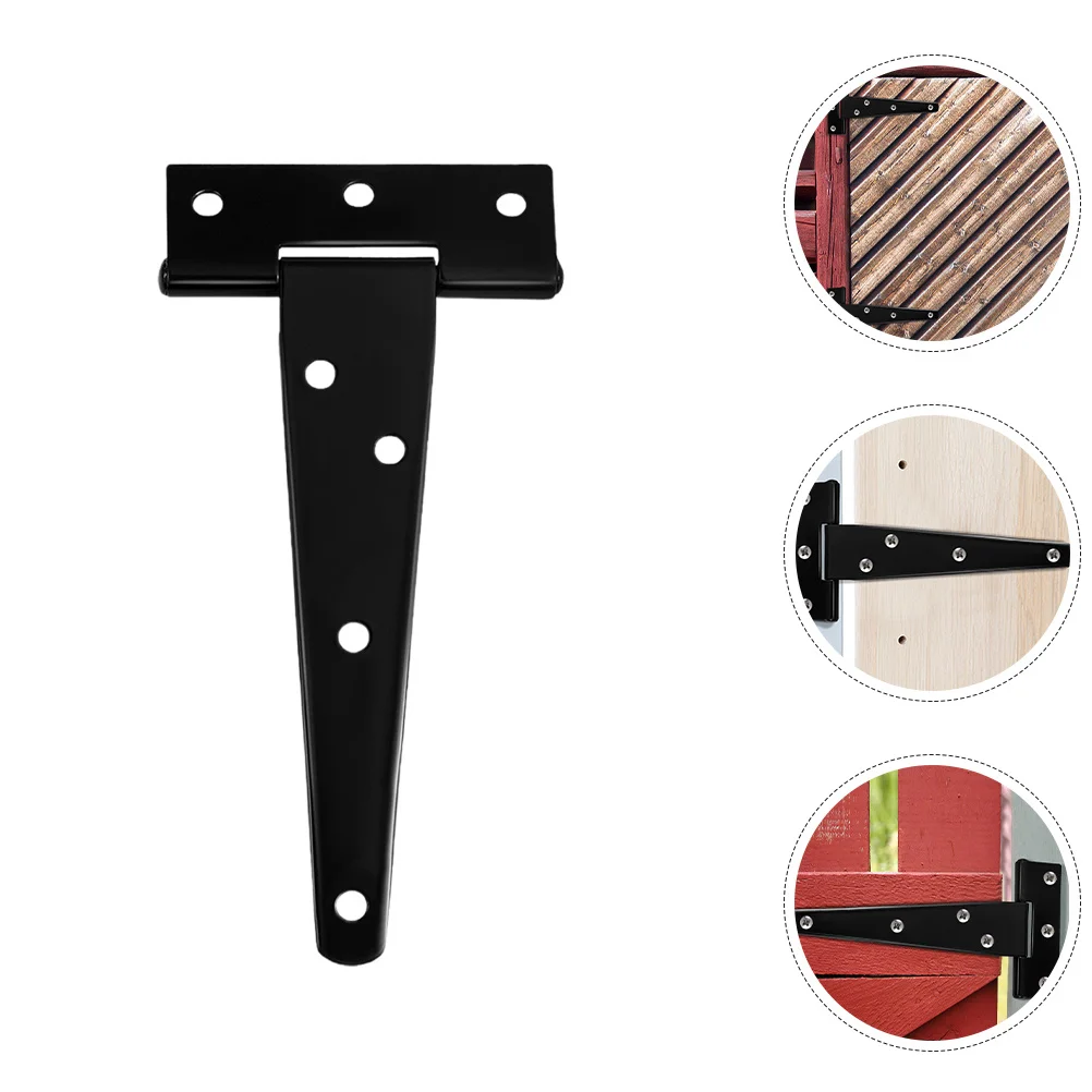 

8Pcs T Type Door Hinges Carbon Steel Durable Heavy Duty Cabinet Shed Gate Hinges for Residential Doors Replacement Hardware