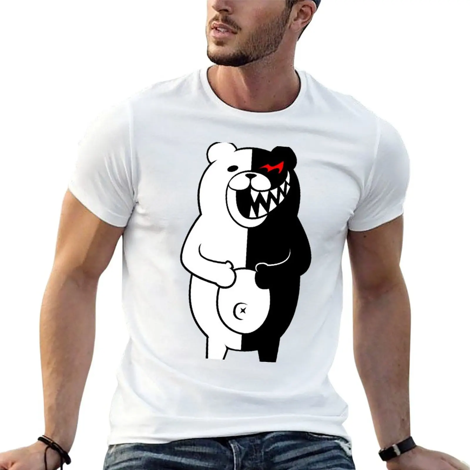 

100% man Monokuma for T-Shirt cotton cotton pack t shirts shirts man t