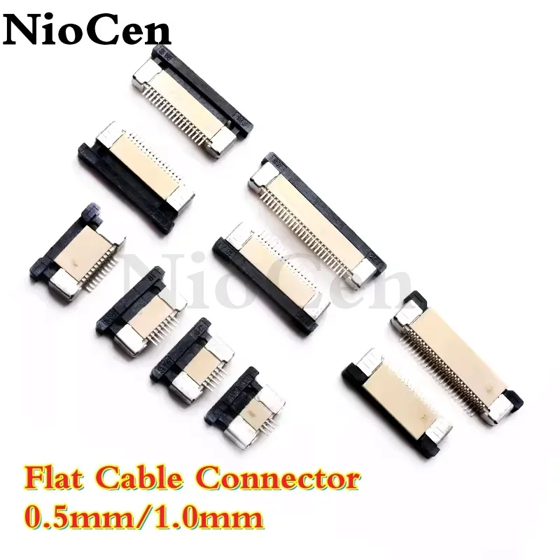 

（10pcs） 0.5mm Pitch Under Clamshell Socket FPC FFC Flat Cable Connector 4P5P6P8P10P12P14P16P20P22P24P30P 34P 36P 40P 45P 50P 60P