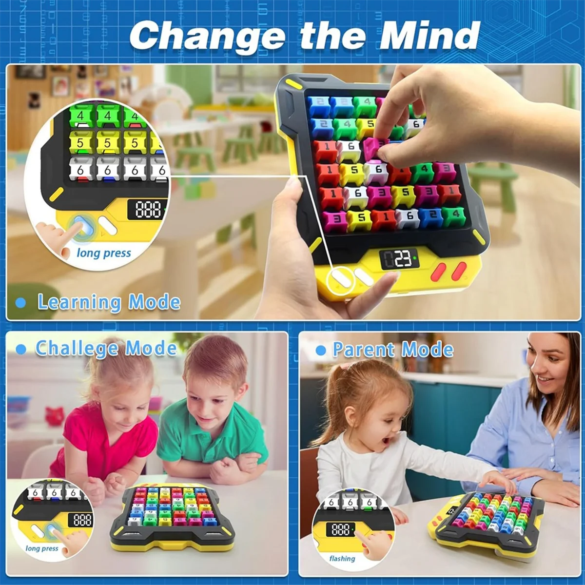 A17I Smart Sudoku Puzzle Games, Electronic Sudoku Puzzle Game Toys 3500+ Challenges Brain Teaser Puzzle Games Gift for Kids