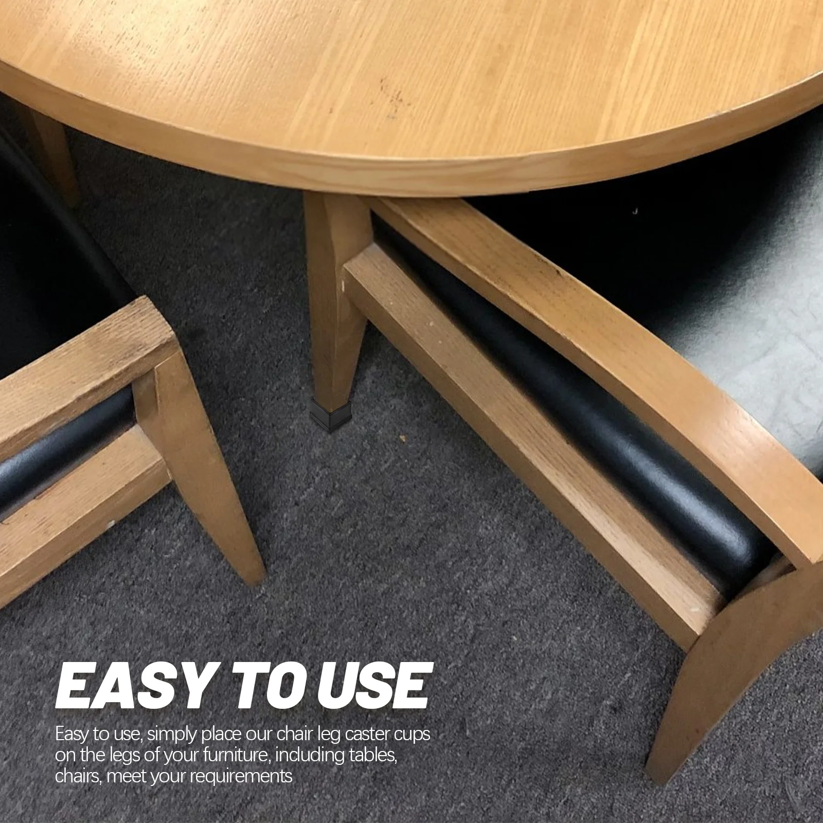 12 قطعة أغطية أرجل الكرسي المربعة واقيات الأرضية للأثاث من الخشب الصلب آمنة سهلة التركيب بدون خدش طاولة السرير مكتب الدراسة