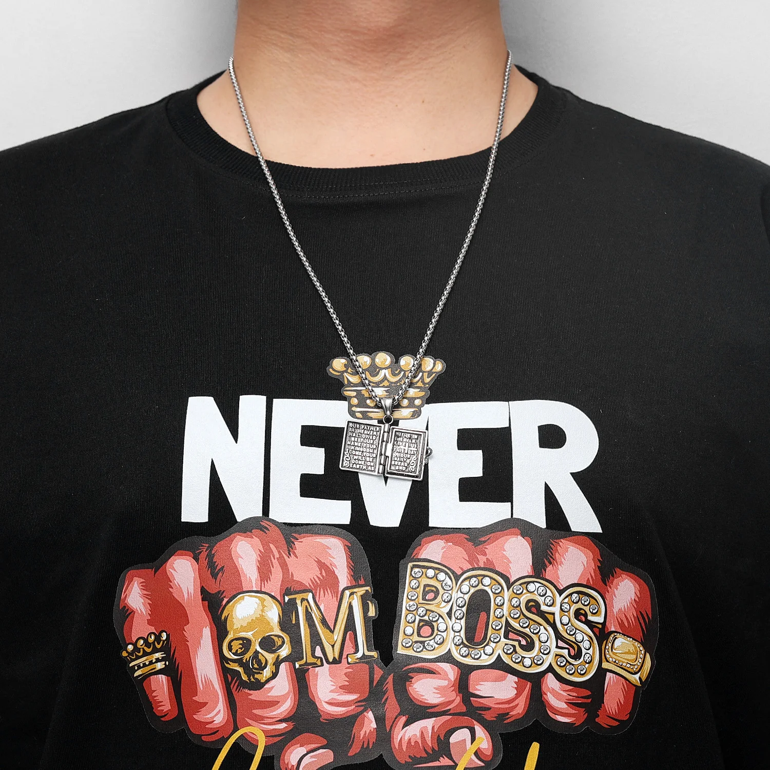 Holy Bible Can Be Opened Stainless Steel Men Women Necklaces Pendant Chain Punk Trendy Fashion Jewelry Creativity Gift Wholesale
