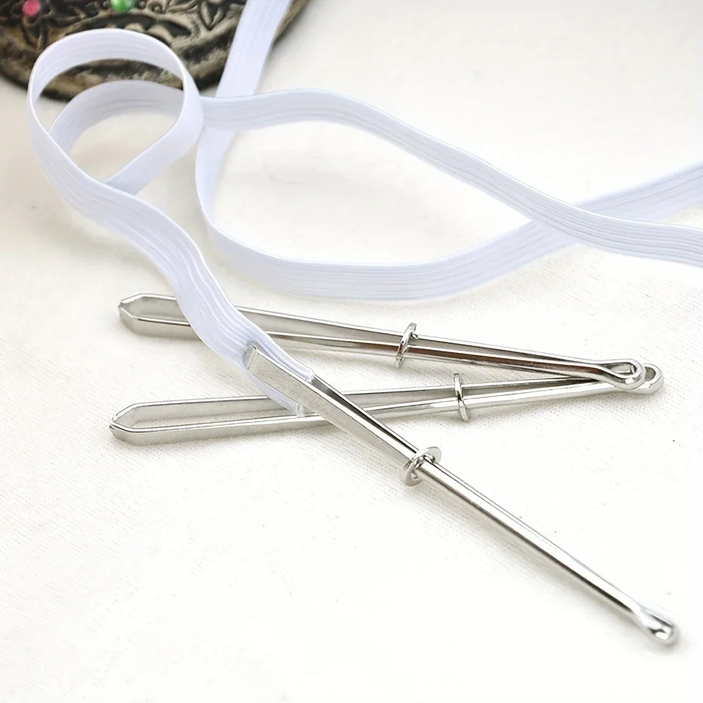 2-piece Ultimate Elastic Thread Tweezer Set - Self locking Design, Easy Belt Sewing Tool, Suitable for Handicraft Enthusiasts