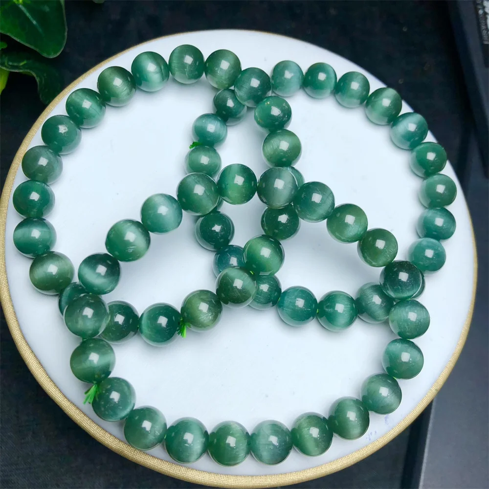 Natural Green Apatite Bracelet Crystal Reiki Healing Stone Fashion Jewelry Gifting Gift For Women 1pcs 8/9MM