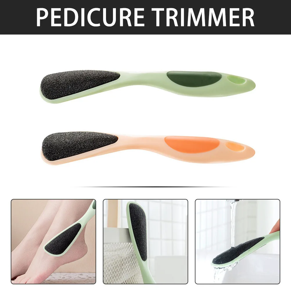 

2pcs Callus Remover Handheld File Dead Skin Exfoliating Tool Dual Sided Foot Rasp Pedicure Scrubber Portable Foot Care Trimmer