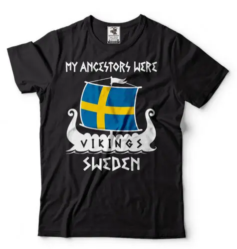 Viking T-shirt My Ancestors Were Vikings Sweden Heritage T-shirt Drakkar T-shirt