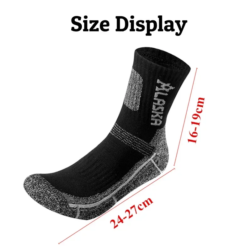 3 Pairs/Set Winter Professional Men's Sports Sock Outdoor Keep Warm Cycling Running Hiking Skiing Thermal Spring Men Crew Socks