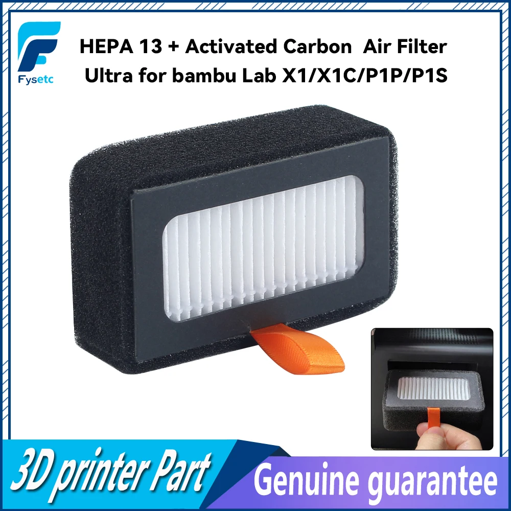 

HEPA 13 + Ультрафильтр с активированным углем для Bambu Lab X1/X1C/P1P/P1S, слой активированного угля для деталей 3D-принтера